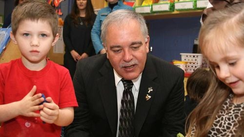 State Superintendent Richard Woods at a school visit. (Photo courtesy of GaDOE)