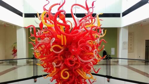 A Chihuly glass sculpture hangs in the Columbia Museum of Art in downtown Columbia. CONTRIBUTED BY BLAKE GUTHRIE