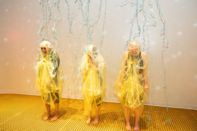 Getting slimed is part of the fun at Sloomoo Institute. 
Photo: Courtesy of Sloomoo Institute