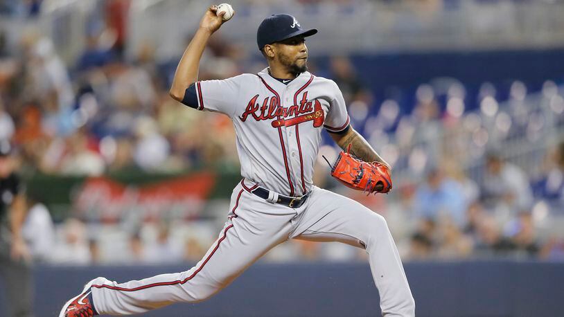 Julio Teheran pitched six scoreless innings Monday against the Rockies in Denver. (Photo by Michael Reaves/Getty Images)