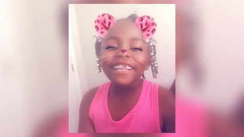 Candice Harris, 6, had her right leg mauled by a pit bull in Newton County.
