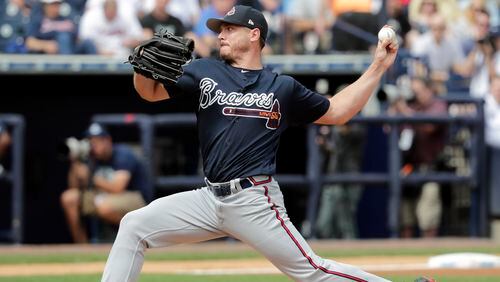 Braves pitcher Scott Kazmir left Saturday’s game with “arm fatigue” and might begin the season on the disabled list. (AP file photo/Lynne Sladky)