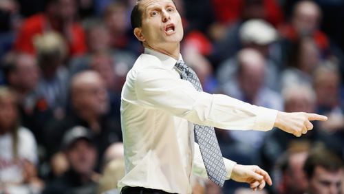 There is never a shortage of motion and emotion when Nevada's Eric Musselman is working a game. (Andy Lyons/Getty Images)