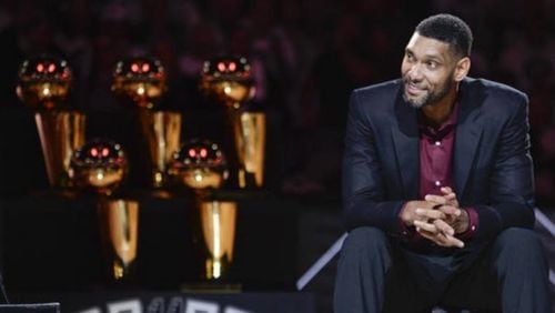 Tim Duncan visited St. Croix on Sunday to help kick off an educational initiative.