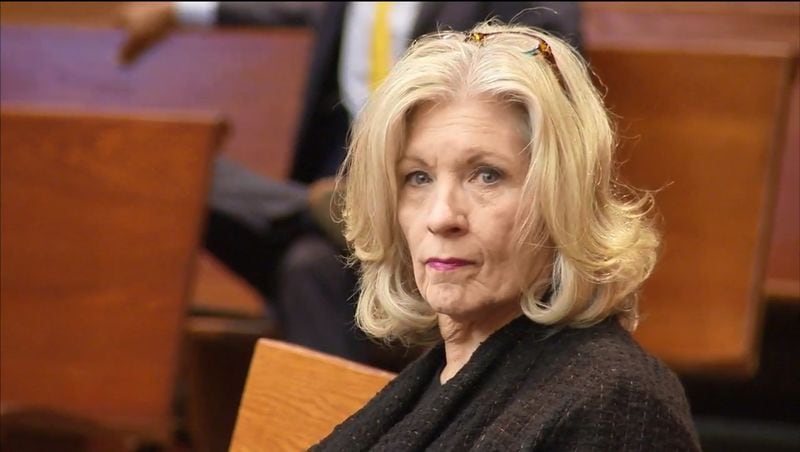 Dixie Martin, sister of Tex McIver, sits in the gallery during McIver's murder trial on March 15, 2018 at the Fulton County Courthouse. (Channel 2 Action News)