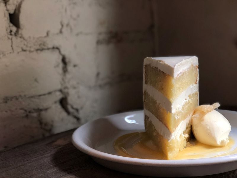 Bright lemon flavor marries with olive oil in Lemon Olive Oil Cake from pastry chef Chrysta Poulos at No. 246 in Decatur. It’s perfect for a Valentine’s Day dessert. CONTRIBUTED BY CHRYSTA POULOS