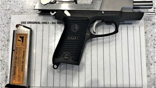 Far fewer people are flying during the COVID-19 pandemic, but those who are seem more likely to try to bring firearms on the plane: The rate of passengers carrying guns through U.S. airport security tripled in July compared with the same month in 2020. This handgun was discovered in the carry-on bag of a passenger boarding a flight at the Baltimore-Washington International Airport. (Photo courtesy of TSA/TNS)