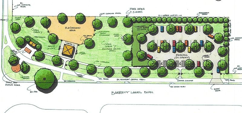 This is the sketch from when the park was a mere proposal.