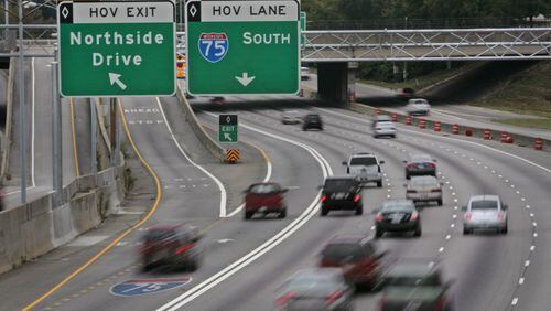 A road construction project is underway for the area of I-75 to Northside Parkway. Bob Andres, bandres@ajc.com