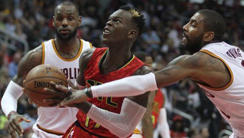 Dennis Schroder and the Hawks will travel to Cleveland to play an exhibition game on Oct. 4.  (HENRY TAYLOR / HENRY.TAYLOR@AJC.COM)