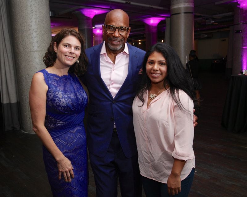 Horizons Atlanta alum Suleima Millan-Salinas (right) shares a moment with Emily Hawkins, executive director of Horizons Atlanta, and Rick Frazier, a former board member and Heartland Coca-Cola Bottling Co. President and COO. CONTRIBUTED
