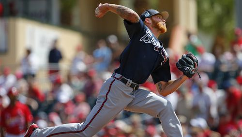 Mike Foltynewicz will open the season as the Braves’ fifth starter behind veterans Julio Teheran, Bartolo Colon, Jaime Garcia and R.A. Dickey. (Photo by Rich Schultz/Getty Images)