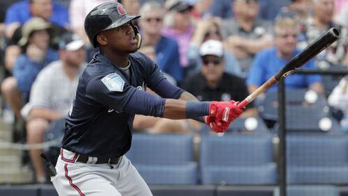 Braves top prospect Ronald Acuna continues hot performance in Grapefruit League.