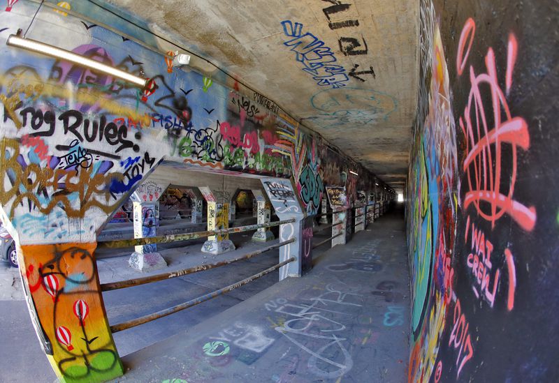 Examples of art work in the Krog Street tunnel. 