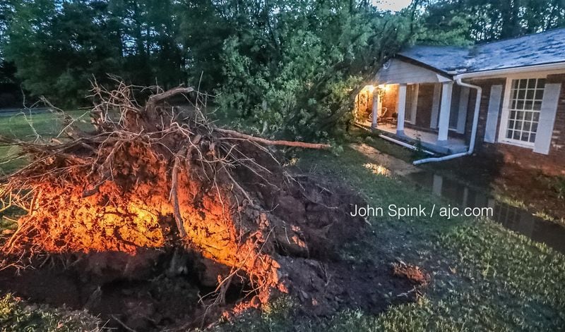 A large tree fell in the 4200 block of Washington Road in south Fulton County.