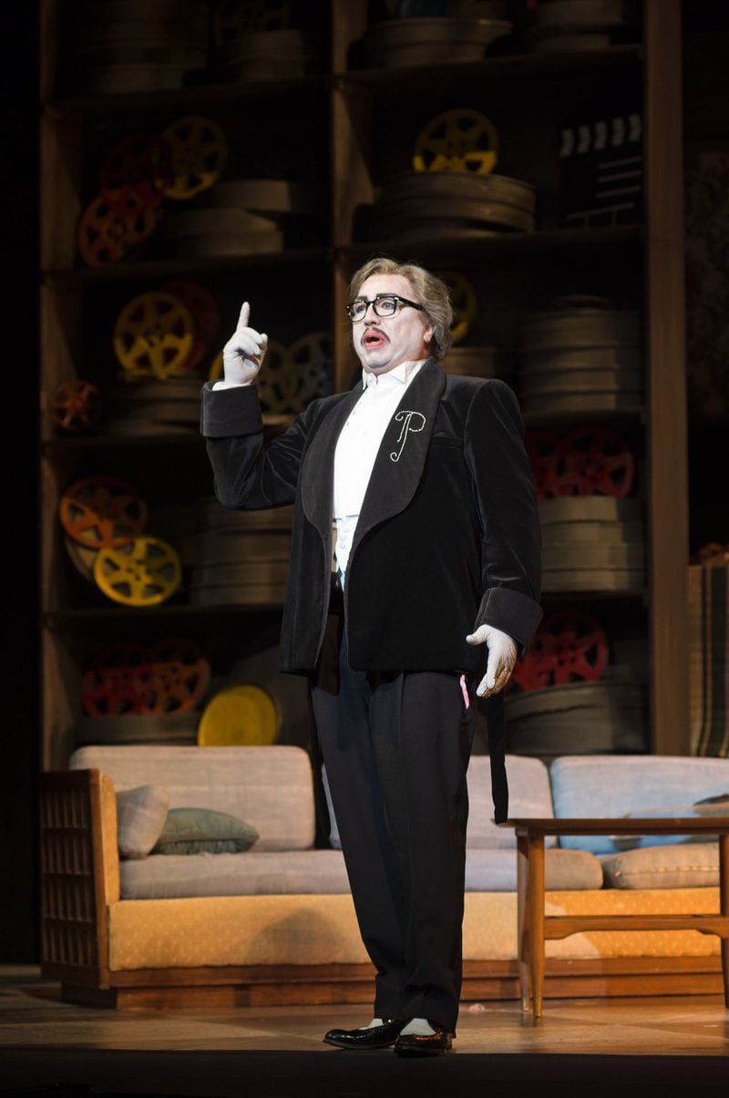 Bass-baritone Burak Bilgili will perform as Don Pasquale, who in the Atlanta production is a star of the silent movies trying to make it in Hollywood’s Golden Age. This photo is from the Cincinnati Opera’s production. CONTRIBUTED BY PHILIP GROSHONG / CINCINNATI OPERA