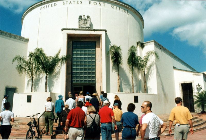A Miami Design Preservation League walking tour of South Beach includes a visit to the U.S. post office. FILE