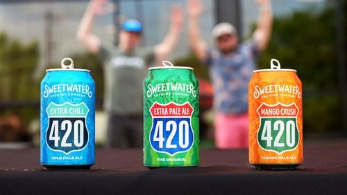 These are some of the beers in SweetWater Brewing's 420 pale ale category. Courtesy of SweetWater Brewing