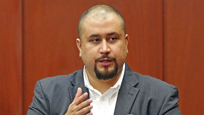 FILE - In this Sept. 13, 2016, file photo, George Zimmerman looks at the jury as he testifies in a Seminole County courtroom in Orlando, Fla. Zimmerman entered a no contest plea in November 2018 to resolve a misdemeanor charge of stalking a private investigator in the latest run-in with the law for the neighborhood watch leader who killed Trayvon Martin. (Red Huber/Orlando Sentinel via AP, Pool, File)