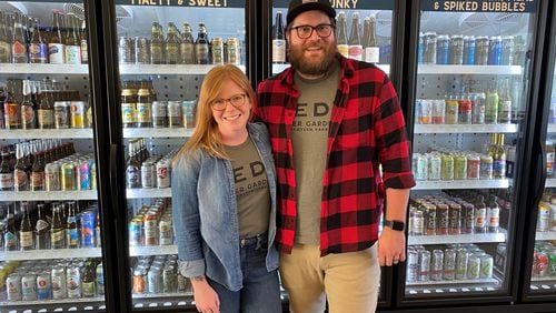 Kristen “Red” Sumpter and Ed Sumpter are the wife-and-husband team behind Red’s Beer Garden. CONTRIBUTED BY Bob Townsend