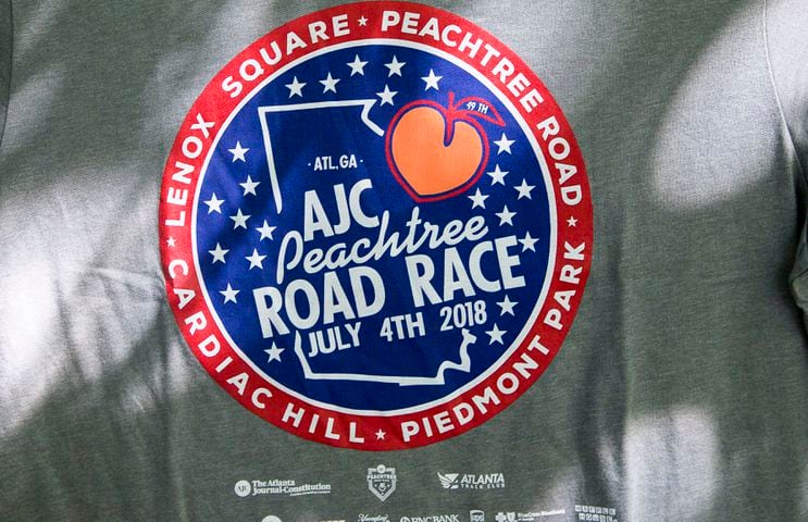 This is the winning 2018 AJC Peachtree Road Race T-shirt design