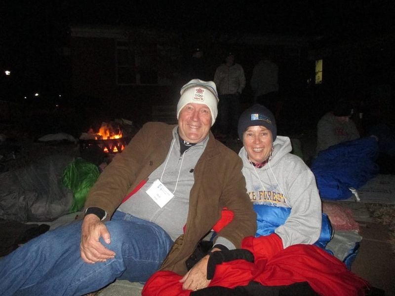 Bob and Susan Hope during the Covenant House executive sleep-out to call attention to homeless youth. After Susan's death from cancer, Bob said it was surreal but today treasures their life together. CONTRIBUTED by BOB HOPE