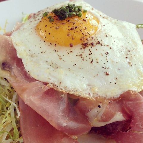 "Erin likes to spend lunch with the fontina melt at St. Cecilia...mushroom, frisée, fried egg and prosciutto. #ajcwheretoeat" -- photo submitted by @mla_moments on Instagram