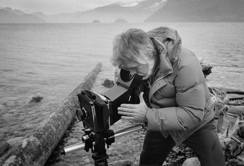 Kenny Rogers photographes the spectacular coastal landscape north of Vancouver, British Columbia, with a 4x5” large format view camera in 1985. 
Courtesy of John Sexton
