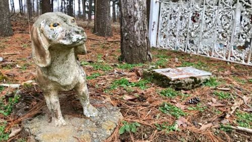 Tim Vogel, the owner of Garden of Pines Pet Cemetery in Ross Twp., and volunteers have been cleaning up a section of the cemetery after some pet owners said they were upset with its condition. (Photo: Nick Graham/WHIO.com)