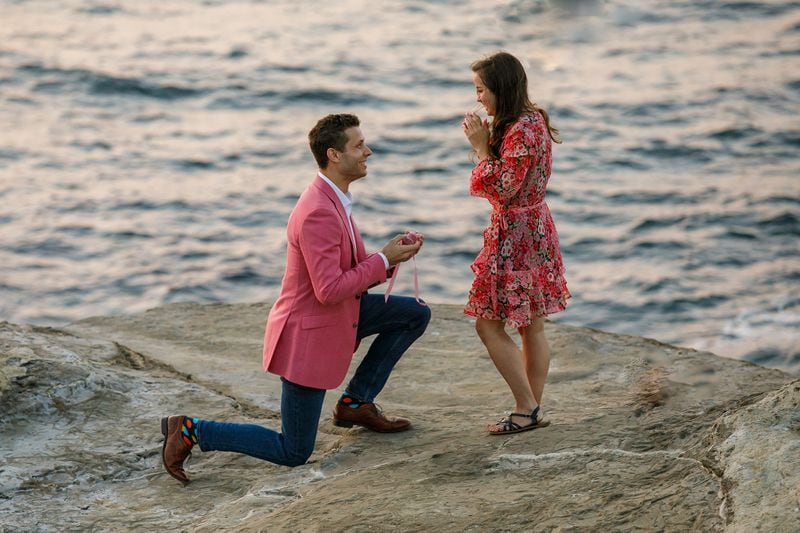 Craig Cornick proposed to Nikki Carroll, and the two plan to elope to Canada after stressful Covid wedding planning. 
Courtesy of Nikki Carroll / Photographer Katie Fisher Photography