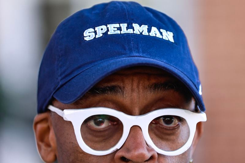Film director Spike Lee speaks during the dedication of the Lee Family Admissions office at Spelman College on Monday, November 28, 2022. (Natrice Miller/natrice.miller@ajc.com)  