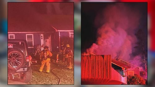 Cobb County firefighters pulled one person from a burning home on North Hampton Drive near Kennesaw. That patient was sent to the hospital while a second was treated at the scene and released.