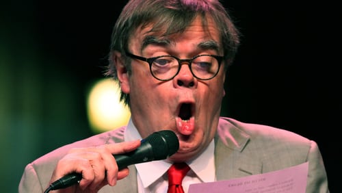 Garrison Keillor performs at the Rochester Mayo Civic Center during his live radio broadcast of the Garrison Keillor Prairie Home Companion Show, January 23, 2010. The show went live at 500 theaters around the U.S. and Canada.