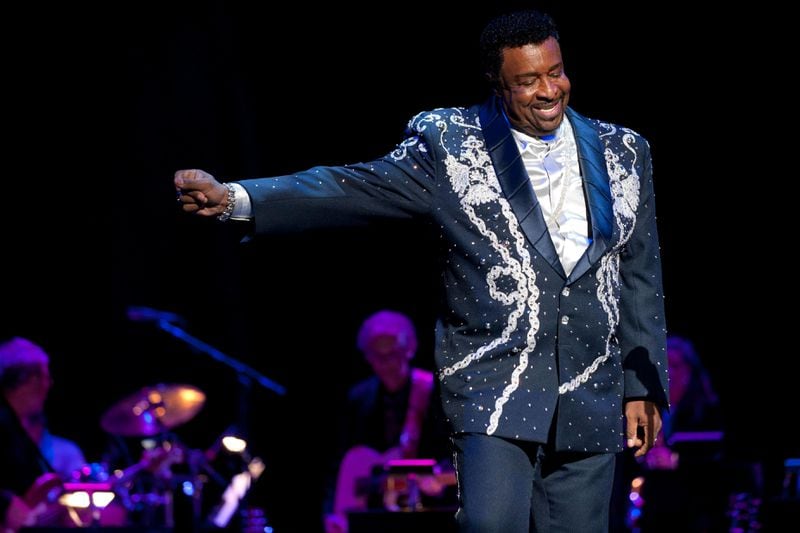 Former Temptations lead singer Dennis Edwards performs at the Rock and Roll Hall of Fame tribute concert honoring Aretha Franklin during the 16th American Music Masters Tribute at PlayhouseSquare's State Theatre on November 5, 2011 in Cleveland, Ohio. 
