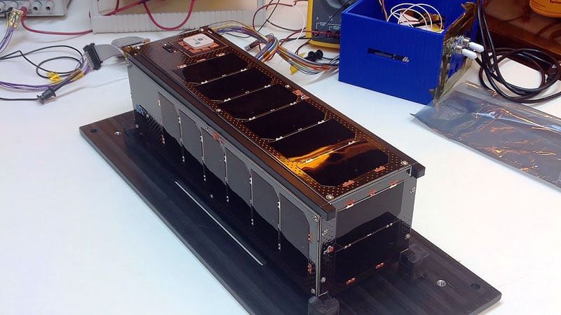 University of Georgia students and faculty created this satellite that will be sent into space. The satellite will take images of Georgia’s coast to look for how the wetlands are changing, coastal water quality and algae dynamics.