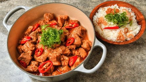 Sinilihan , more widely known as Bicol Express. It's pork stew in coconut milk with chiles.(CONTRIBUTED BY CHRIS HUNT PHOTOGRAPHY)