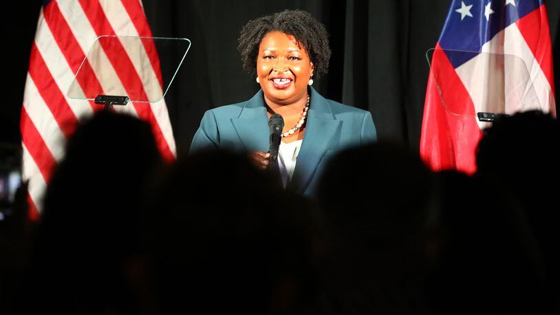 080922 Atlanta: Democratic nominee for Governor Stacey Abrams makes her economic address outlining her vision for Georgia’s economy on Tuesday, August 9, 2022, in Atlanta.   “Curtis Compton / Curtis Compton@ajc.com