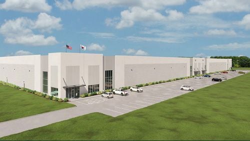 This is a rendering of Lafayette Logistics Park, a planned industrial project in LaGrange.