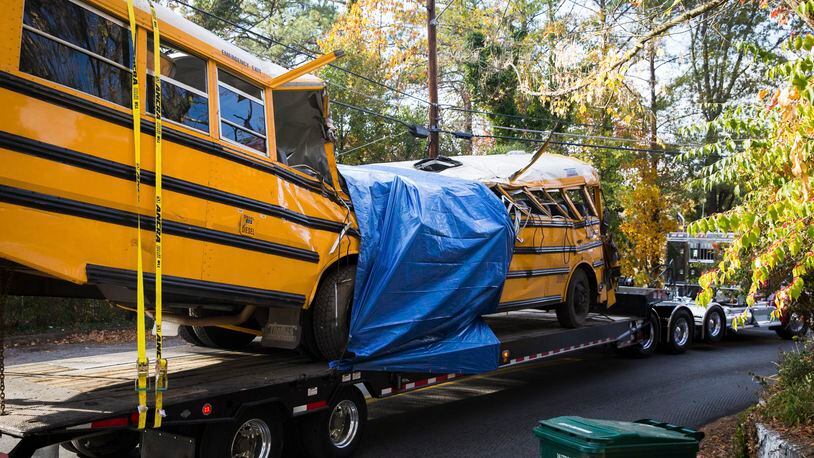 Six students were killed in a Nov. 21 school bus crash in Chattanooga. (Kevin D. Liles/The New York Times)