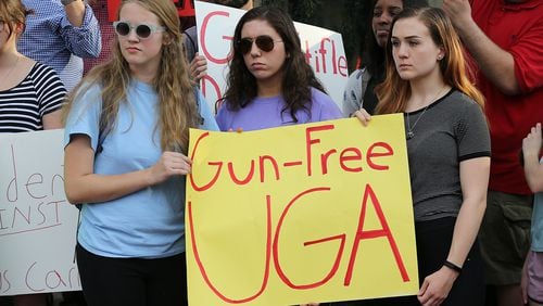 As of Saturday, the University of Georgia is no longer gun free. Campus carry goes into effect. Curtis Compton/ccompton@ajc.com