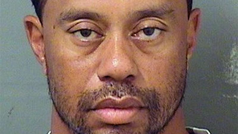 Golfer Tiger Woods is seen in a police booking photo after his arrest on suspicion of driving under the influence (DUI) May 29, 2017 in Jupiter, Fla.