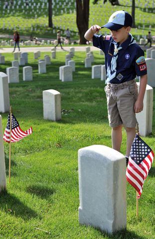 18,000 flags were placed at the graves of those who have fallen.