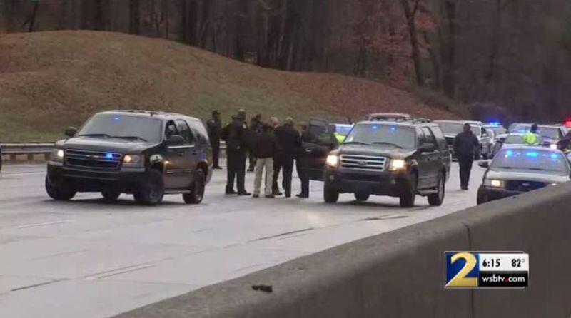 The police pursuit ended on I-285 South near Washington Road.