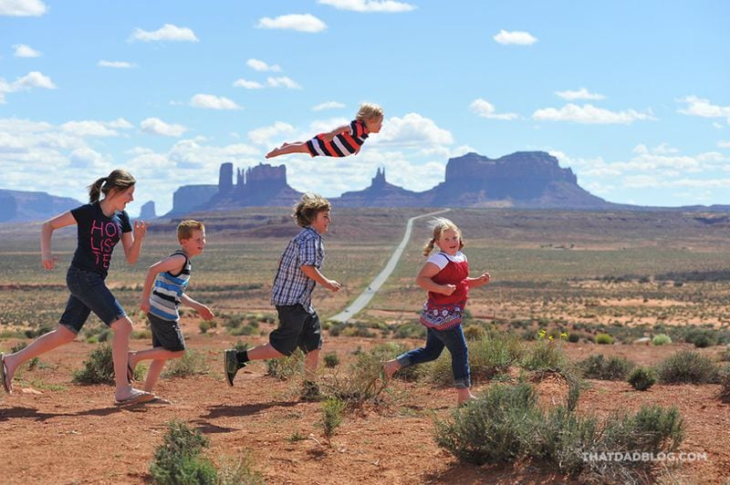Featured on a WilCanFly.com calendar: A photo of five of the Lawrence siblings with Wil in flight. Proceeds from the sales go to two Down Syndrome foundations, Reece’s Rainbow and Ruby’s Rainbow.