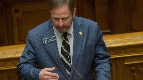 State Sen. Chuck Hufstetler is chairman of the Finance Committee, which endorsed a $140 million state tax cut even though it may not comply with the federal COVID-19 relief plan that barred tax cuts. (ALYSSA POINTER / ALYSSA.POINTER@AJC.COM)