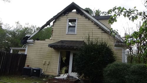 A house on Starboard Lane Southwest in Snellville was found ablaze Wednesday morning.