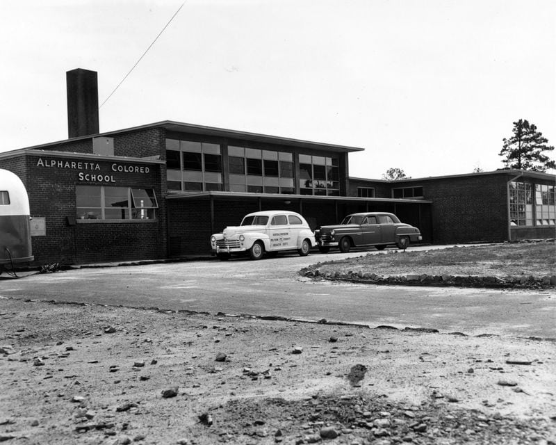 The Alpharetta Colored School opened in 1950 to serve African-American students in North Fulton. Parents successfully petitioned to change the school’s name to Bailey-Johnson School in 1953, one year after this photo was taken. (Kathleen Moon / Courtesy of Kenan Research Center at Atlanta History Center). This photo can not be published or reproduced without permission from The Atlanta History Center. 