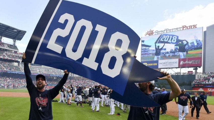 Photos: Braves celebrate sewing up NL East title