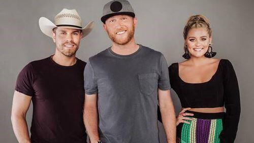 Cole Swindell (center) will be joined by Dustin Lynch and Lauren Alaina for his fall tour.