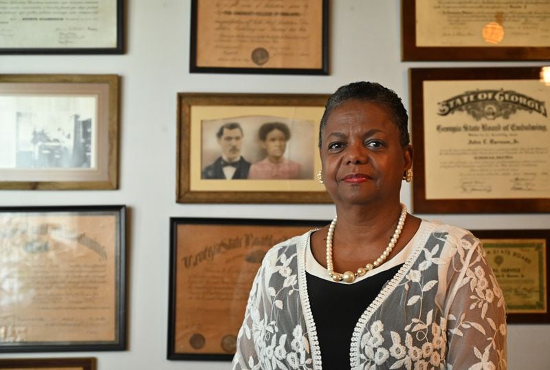 Lorena Barnum Sabbs is president and owner of Barnum Funeral Home in Americus. She says the pandemic has led to never-ending anxiety, yet Black residents mistrust a health care system that has disrespected and discriminated against them.  (Hyosub Shin / Hyosub.Shin@ajc.com)